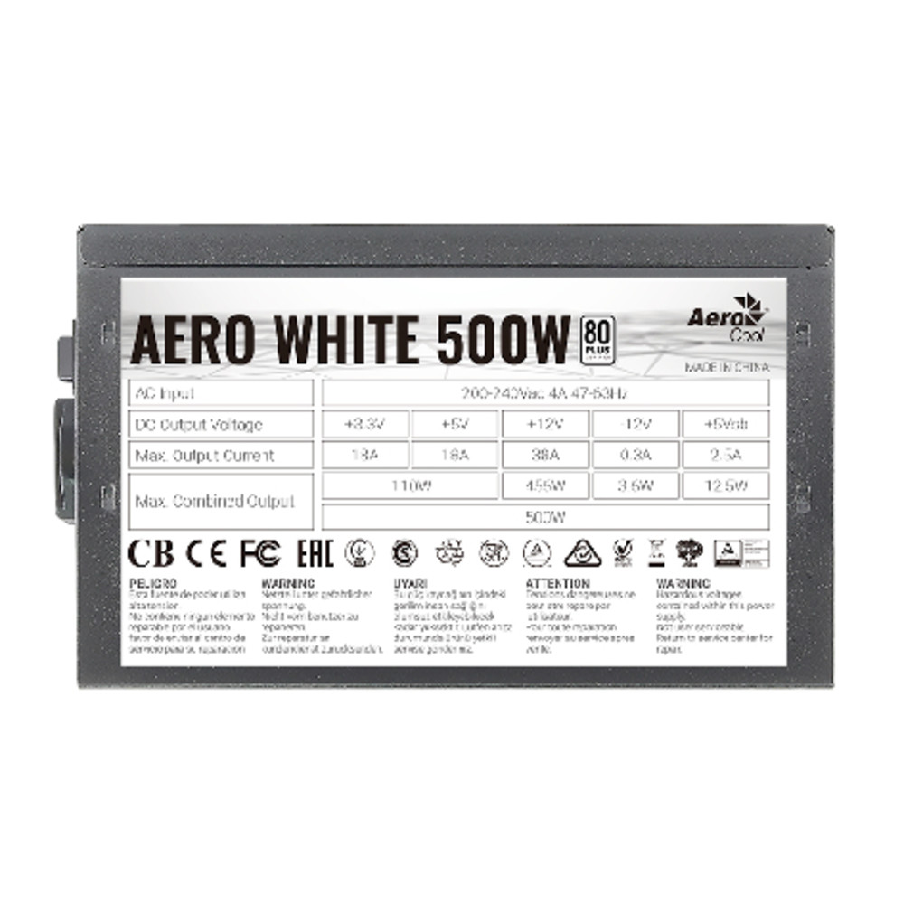 Блок питания Aerocool AERO WHITE 550W 550 Вт - миниатюра 5