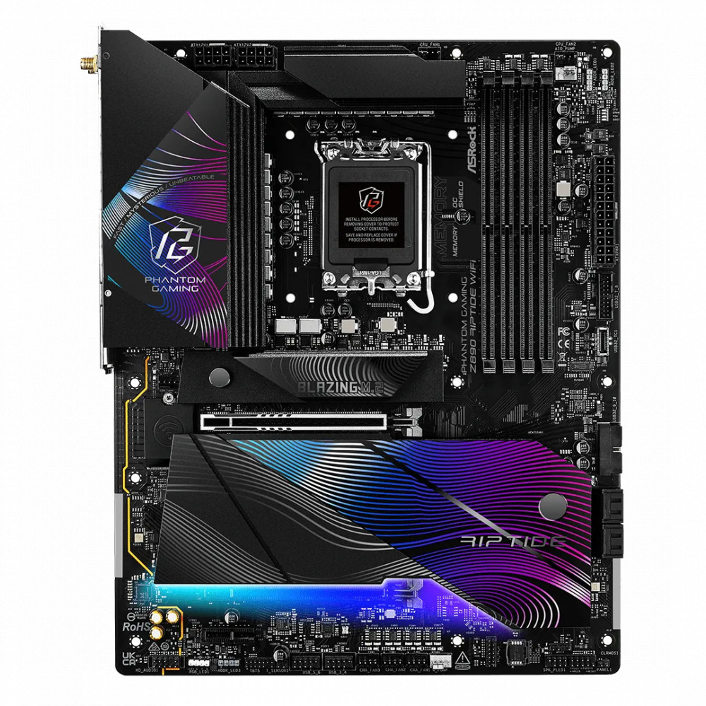 Материнская плата ASRock Z890 RIPTIDE WIFI ATX, LGA 1851 — фото товара