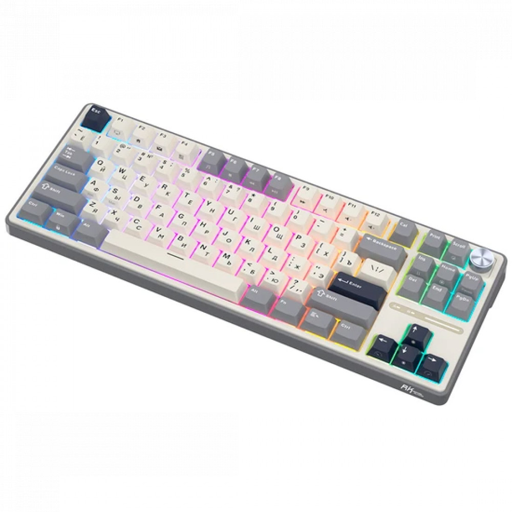 Клавиатура Royal Kludge R87 Pro Half Grey (Brown Switch) 6977576550755 Проводная, USB - миниатюра 6