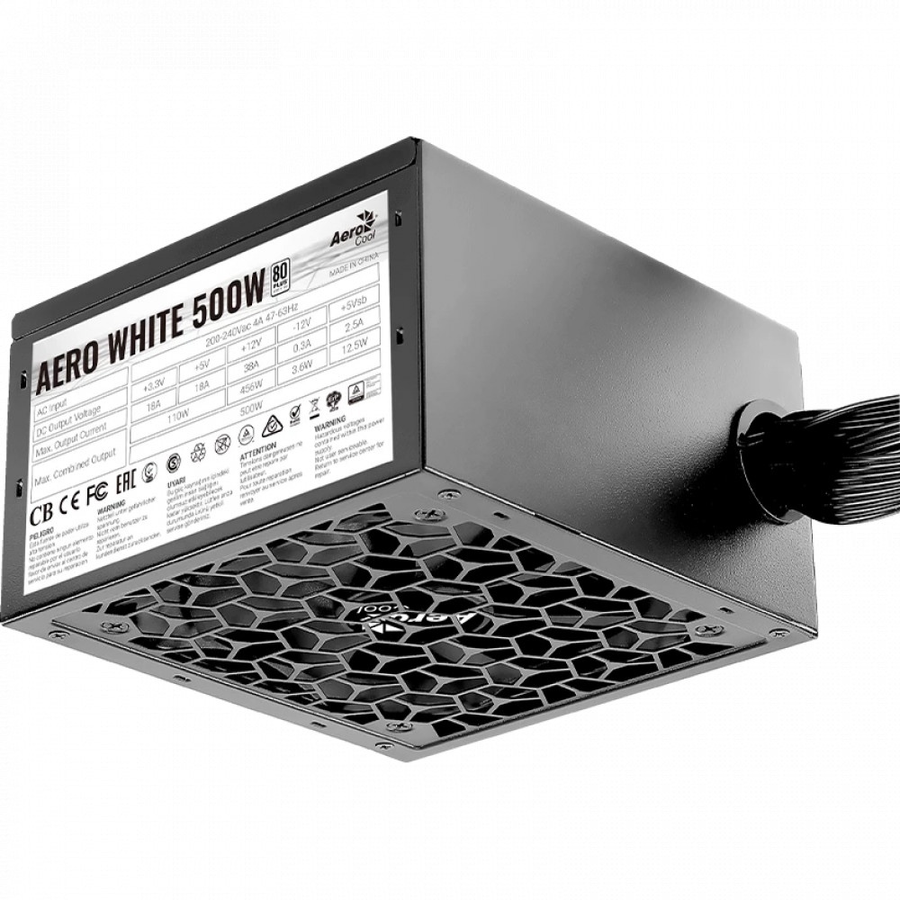 Блок питания Aerocool 500W AEROCOOL AERO WHITE 500 Вт - миниатюра 4