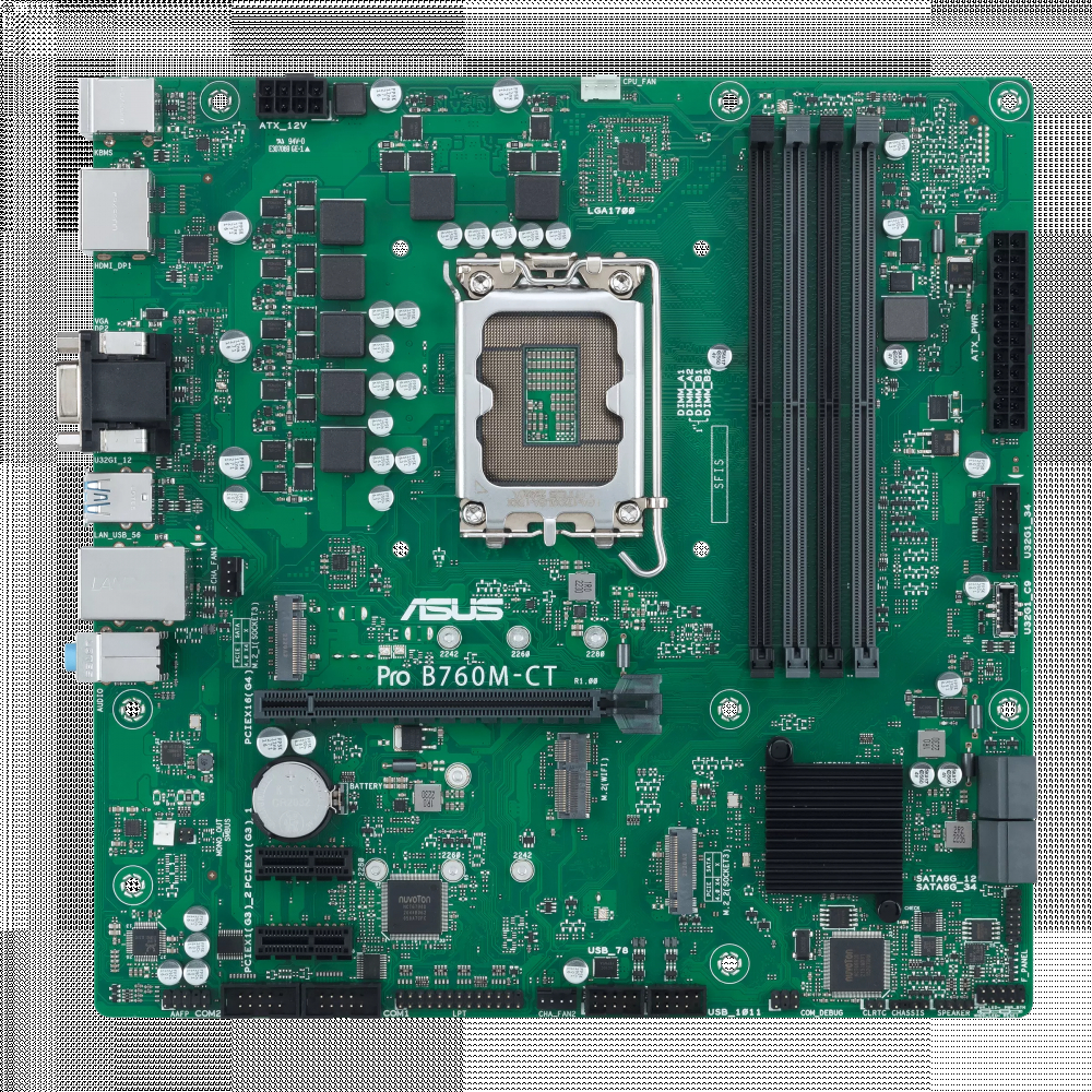 Материнская плата Asus Pro B760M-CT-CSM Micro-ATX, LGA 1700 - миниатюра 2