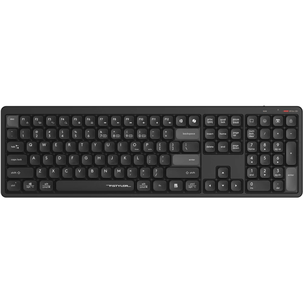 Клавиатура A4Tech Fstyler FBX55C Black FBX55C BLACK Беспроводная, Bluetooth — фото товара