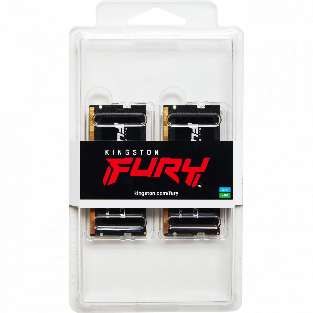ОЗУ Kingston Fury Impact KF556S40IBK2-32 SO-DIMM, DDR5, 32 Гб (2 х 16 Гб), 5600 МГц - миниатюра 3