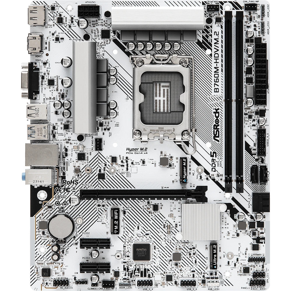 Материнская плата ASRock B760M-HDV/M.2 DDR5 Micro-ATX, LGA 1700 — фото товара