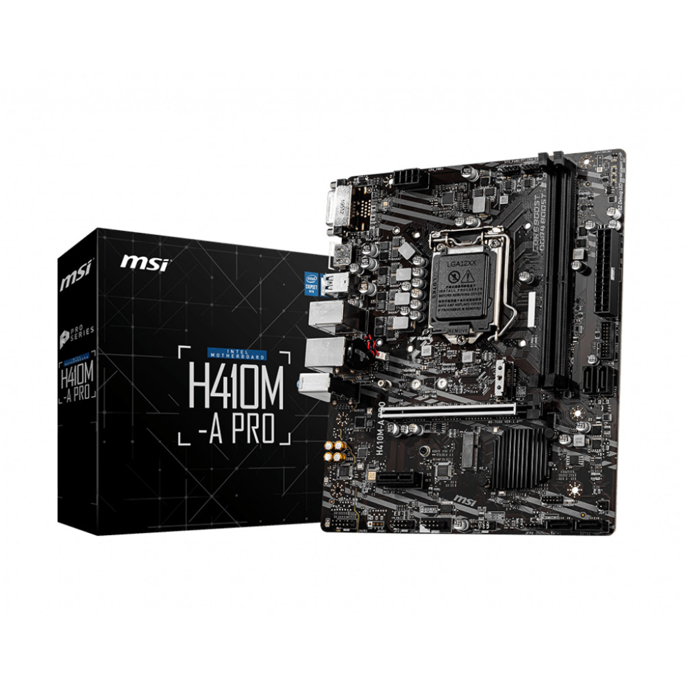 Материнская плата MSI H410M-A PRO Micro-ATX, LGA 1200 — фото товара