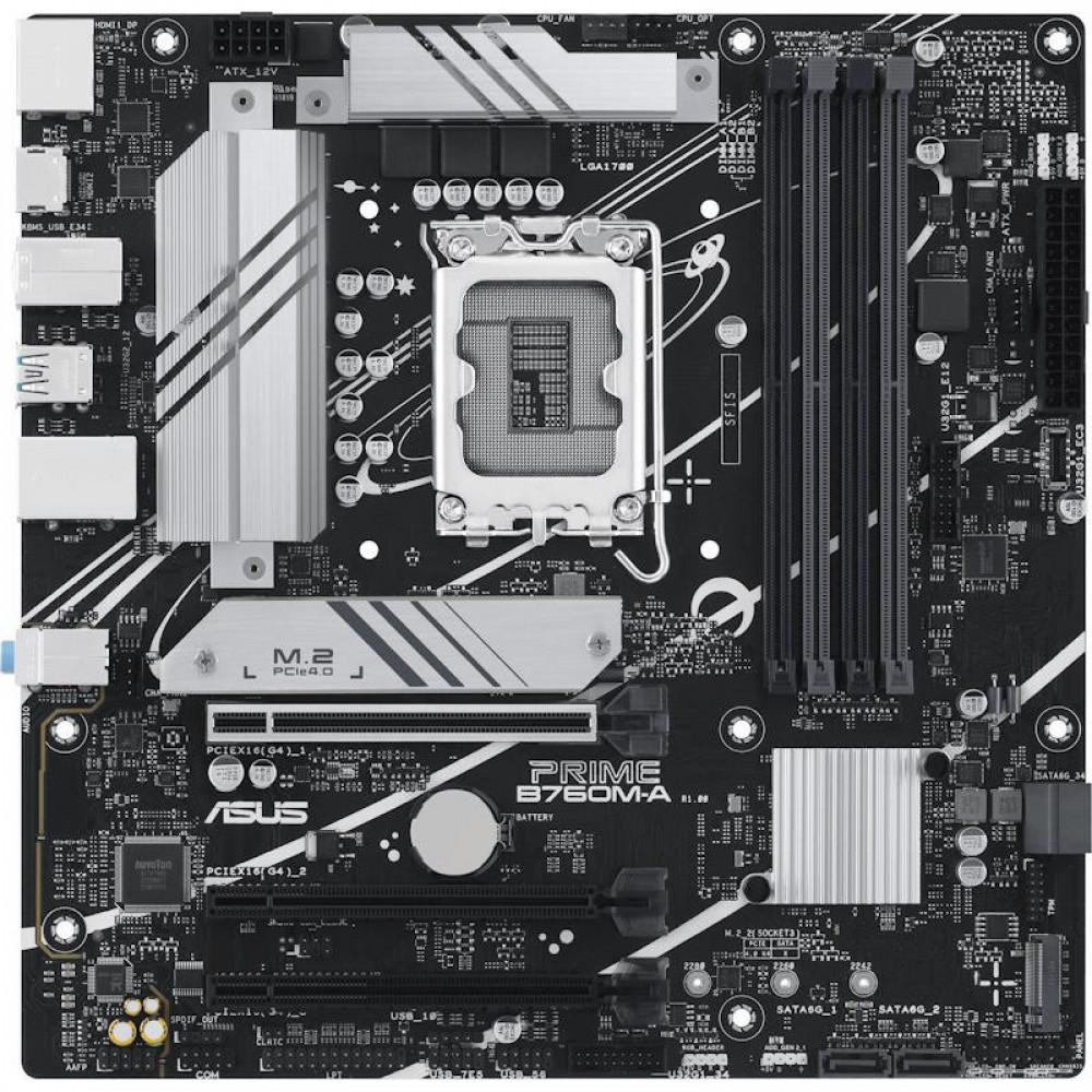 Материнская плата Asus PRIME B760M-A-CSM Micro-ATX, LGA 1700 - миниатюра 2