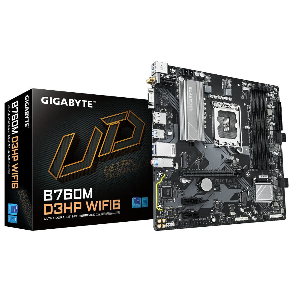 Материнская плата Gigabyte B760M D3HP WIFI6 Micro-ATX, LGA 1700 — фото товара