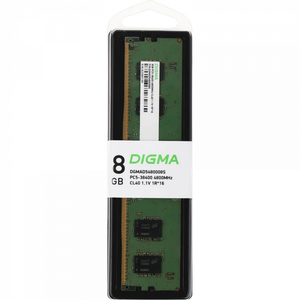 ОЗУ Digma DGMAD5480008S DIMM, DDR5, 8 Гб, 4800 МГц — фото товара