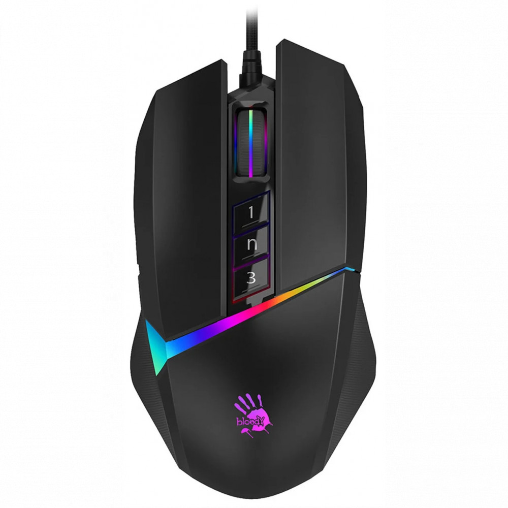 Мышь A4Tech W60 Max W60 MAX STONE BLACK Игровые, Проводная — фото товара