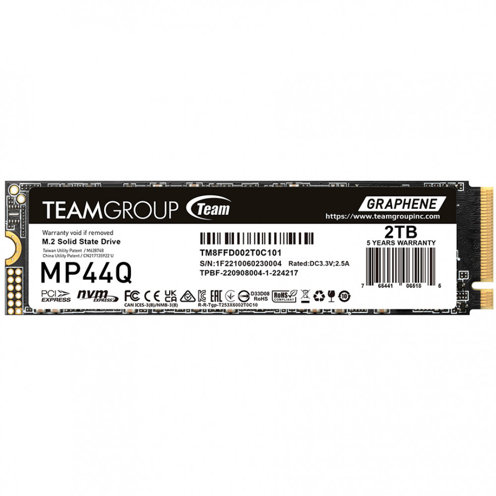 Жесткий диск Team Group MP44Q TM8FFD002T0C101 SSD (твердотельные), 2 ТБ, M.2, PCIe — фото товара