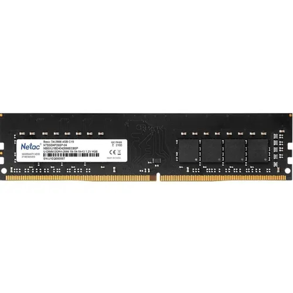 ОЗУ Netac Basic NTBSD4P26SP-04 DIMM, DDR4, 4 Гб, 2666 МГц — фото товара