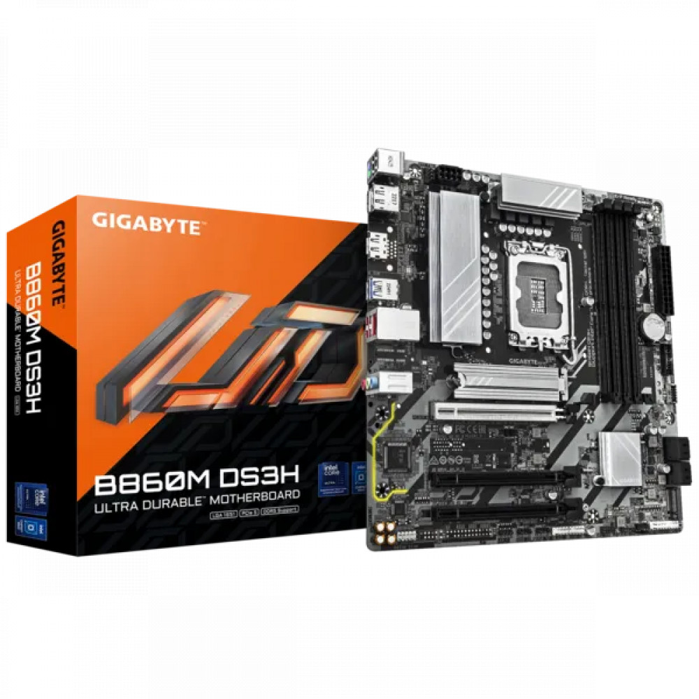 Материнская плата Gigabyte B860M DS3H B860M DS3H 1.0 Micro-ATX, LGA 1851 — фото товара