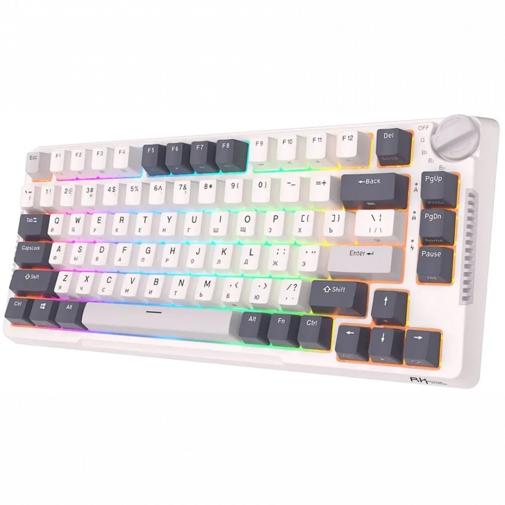 Клавиатура Royal Kludge RKH81 White Night (Sky Cyan Switch) 6935280824104 Беспроводная, Bluetooth - миниатюра 2