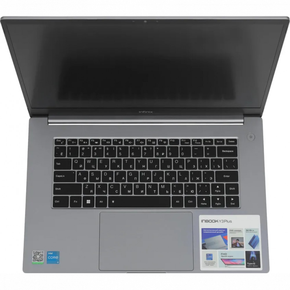 Ноутбук Infinix INBOOK Y3 Plus YL512 71008302599 15.6 ", FHD 1920x1080 (16:9), Intel, Core i3, 8 Гб, 512 ГБ, Intel UHD Graphics - миниатюра 3
