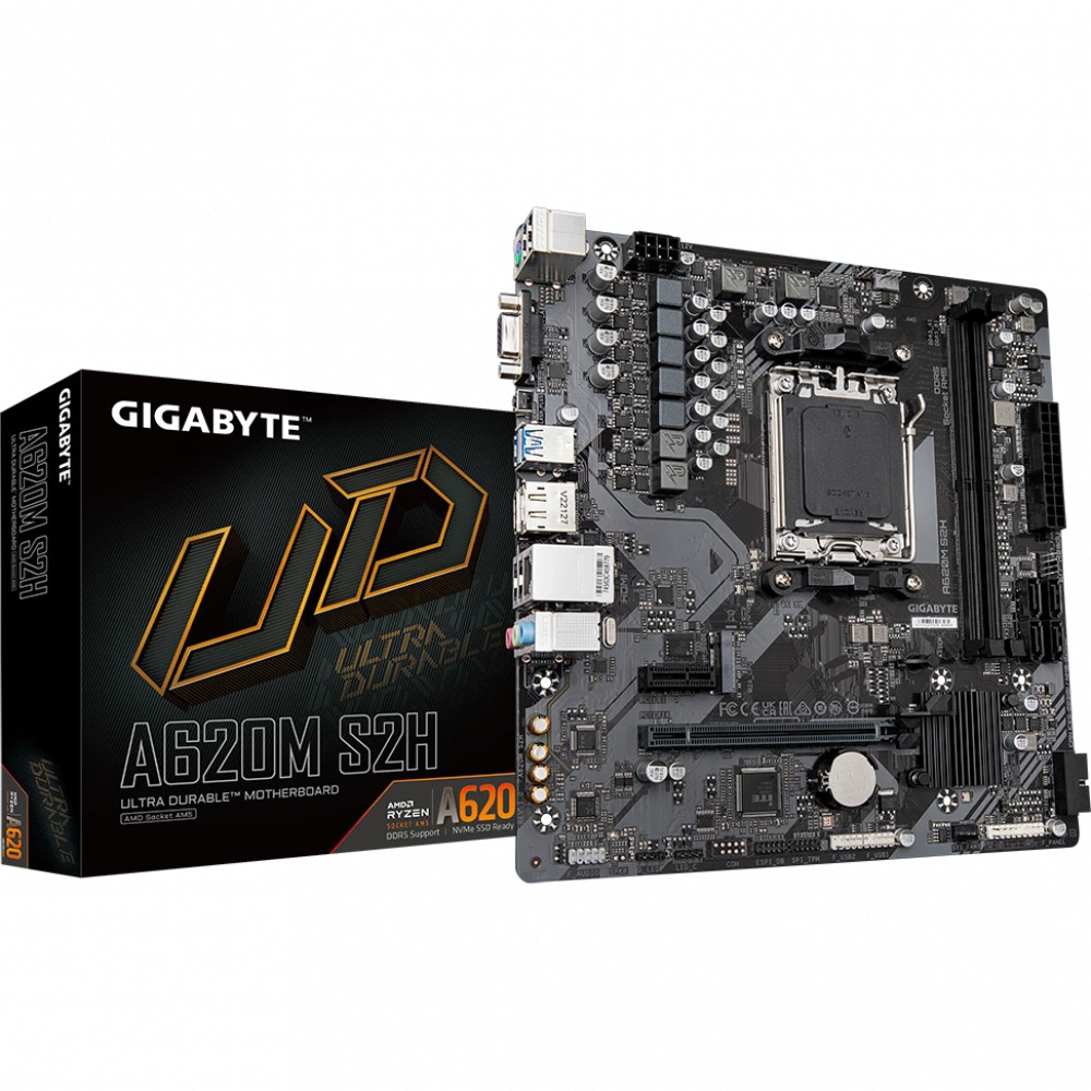 Материнская плата Gigabyte A620M S2H 2.0 Micro-ATX, AMD AM5 - миниатюра 4