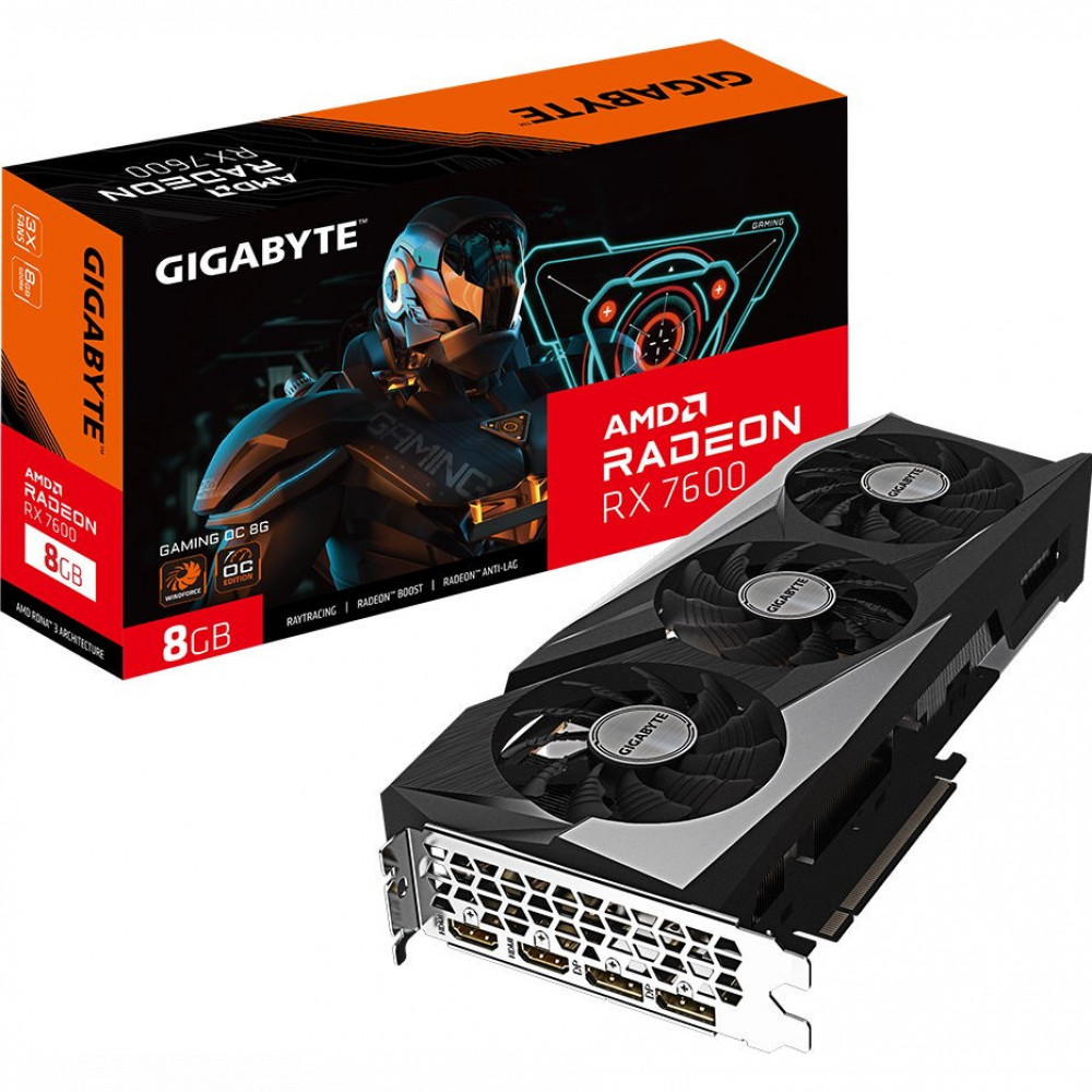 Видеокарта Gigabyte RX 7600 GAMING OC 8G GV-R76GAMING OC-8GD 8 ГБ - миниатюра 8