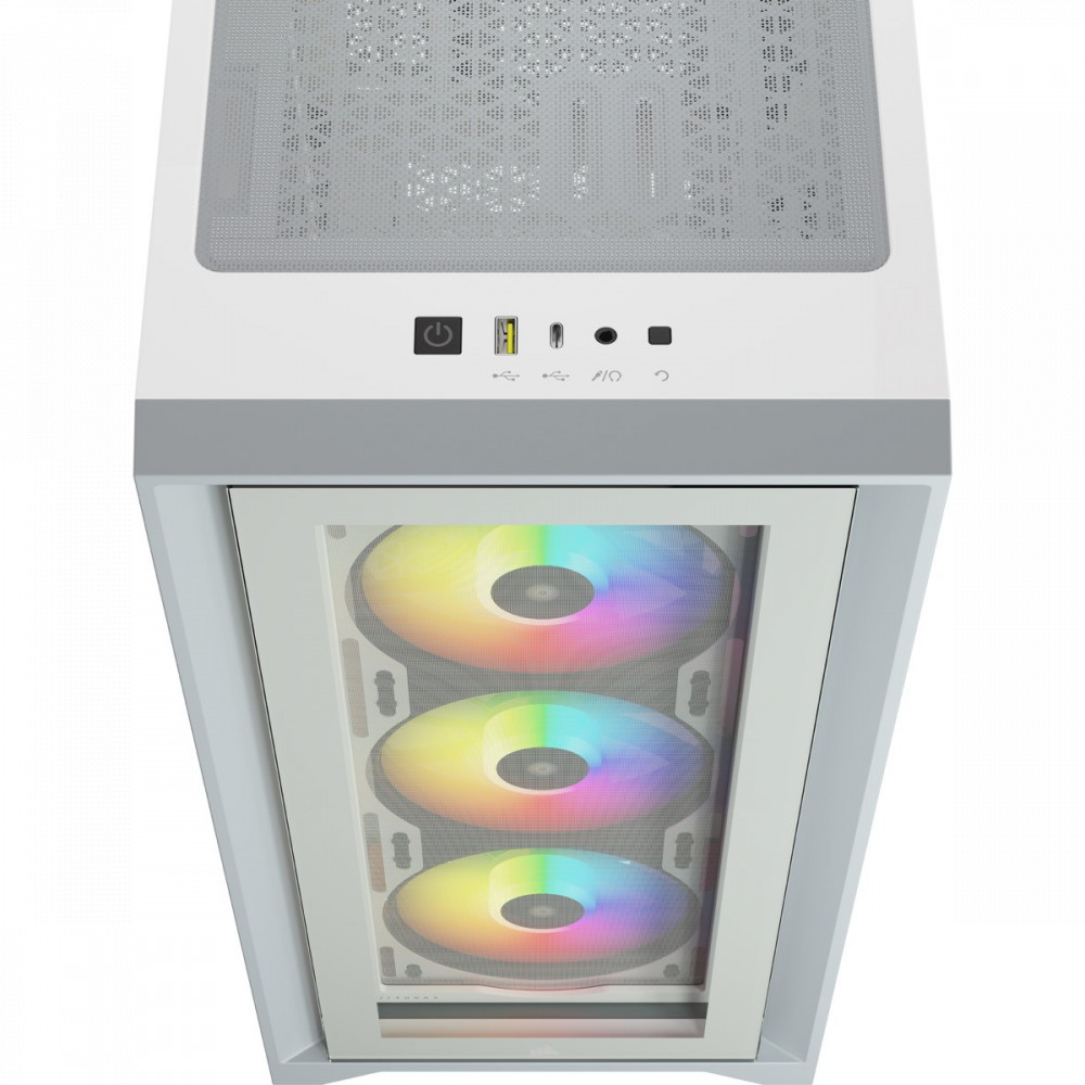 Корпус Corsair iCUE 4000X RGB White CC-9011205-WW Mid-Tower - миниатюра 8