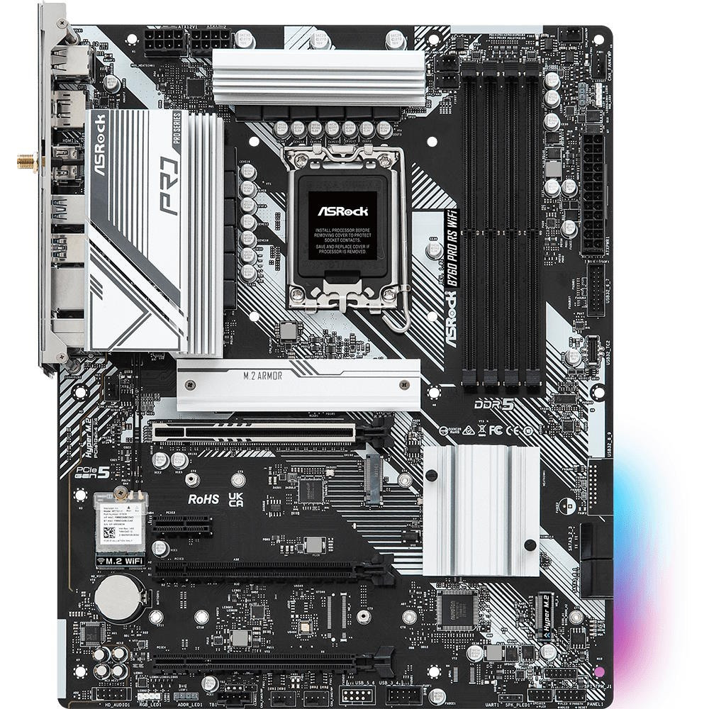 Материнская плата ASRock B760 PRO RS WIFI ATX, LGA 1700 - миниатюра 2