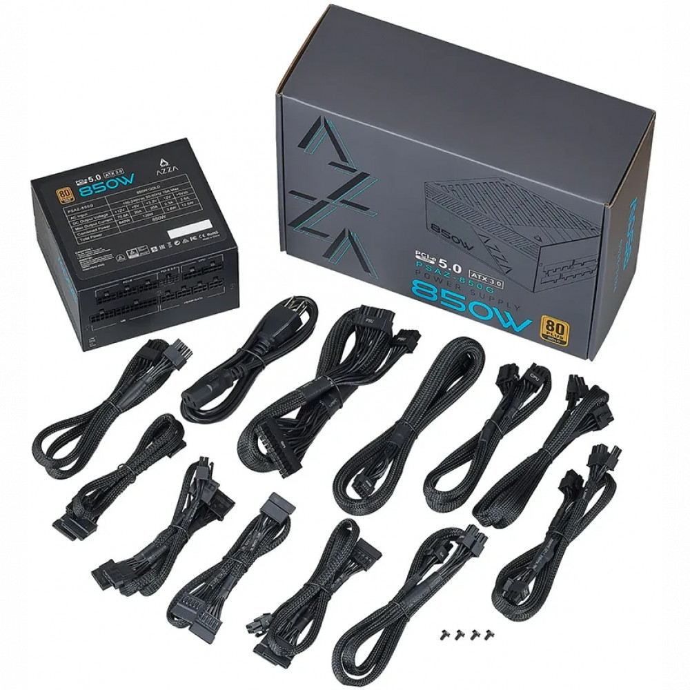 Блок питания AZZA PSAZ-850G 850 Вт, 80+ Gold - миниатюра 3