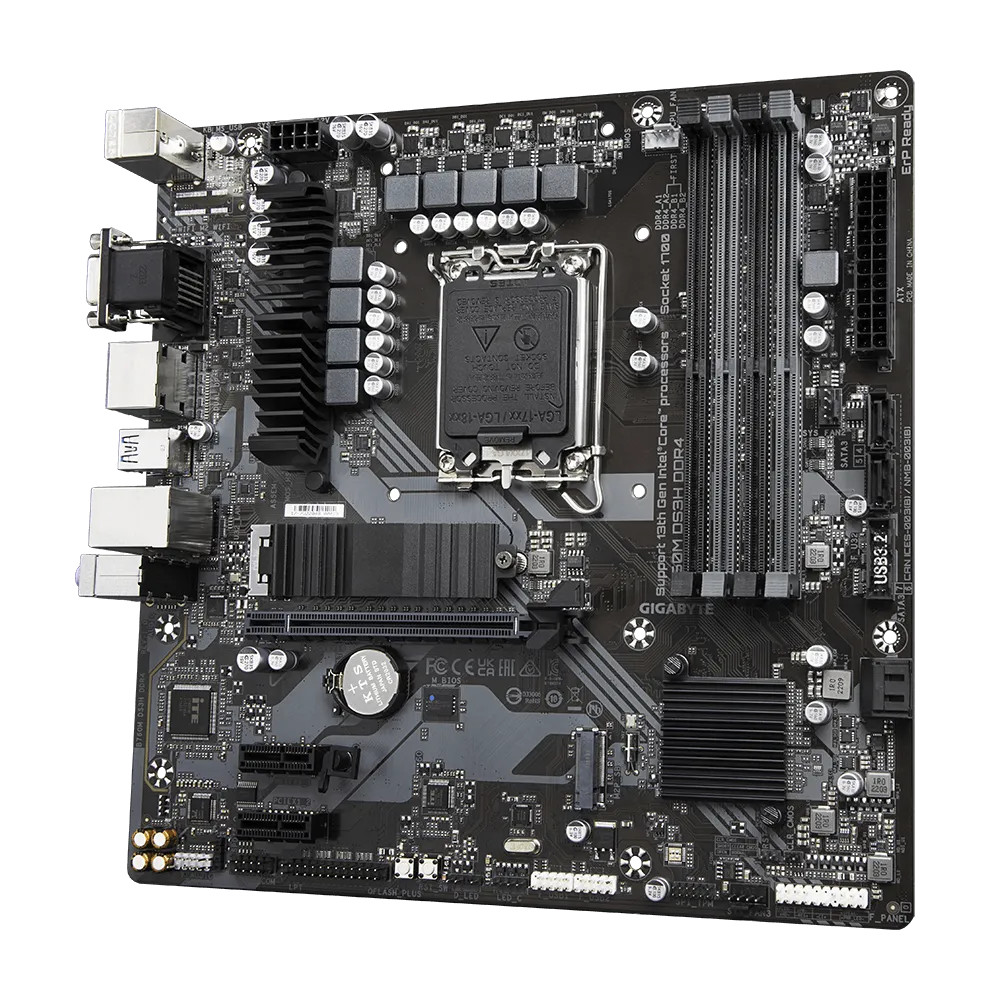 Материнская плата Gigabyte B760M DS3H DDR4 Micro-ATX, LGA 1700 - миниатюра 3
