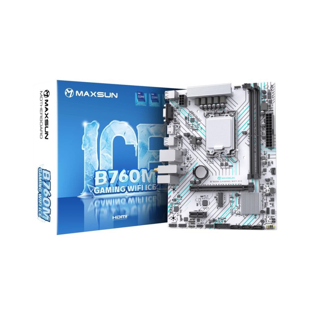 Материнская плата Maxsun B760M Gaming WIFI Ice MS-B760M GAMING WIFI ICE Micro-ATX, LGA 1700 - миниатюра 3