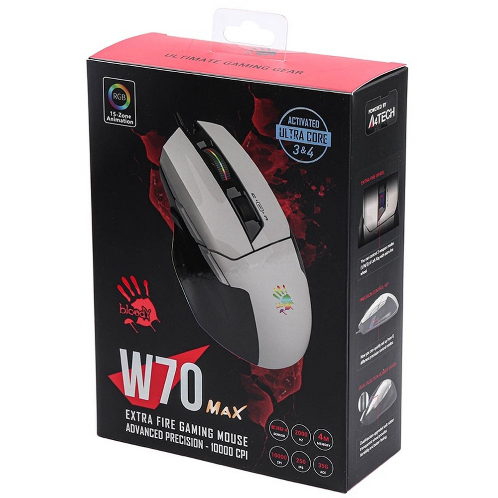 Мышь A4Tech Bloody W70 Max (Panda White) W70-Max-Panda White Игровые, Проводная - миниатюра 10
