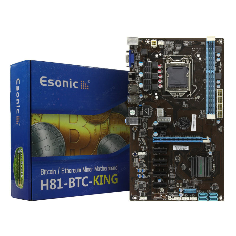 Материнская плата Esonic H81 H81-BTC-KING ATX, LGA 1150 — фото товара