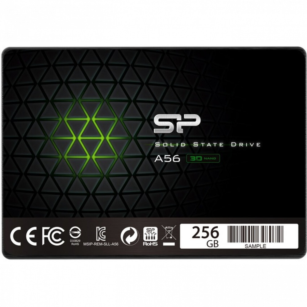 Жесткий диск Silicon Power A56 SP256GBSS3A56B25 SSD (твердотельные), 256 ГБ, 2.5 дюйма, SATA — фото товара