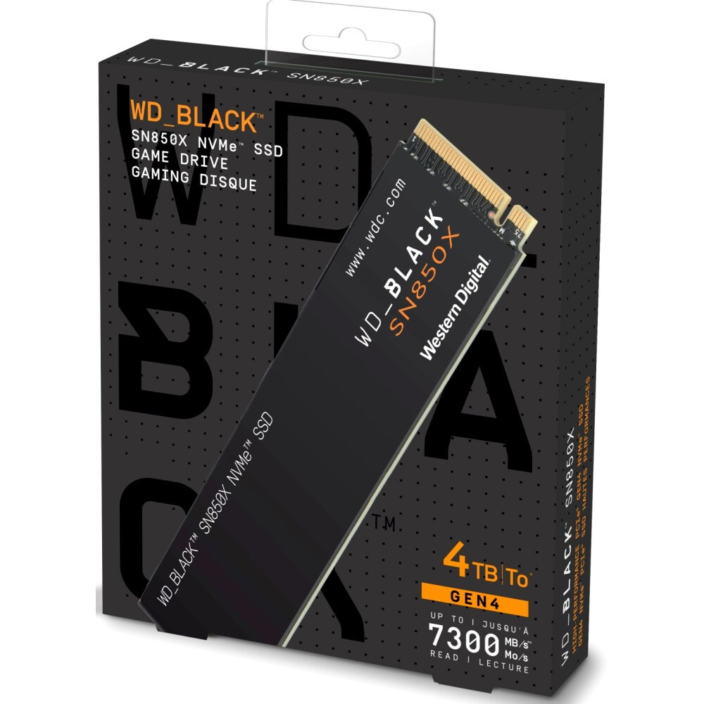 Жесткий диск Western Digital BLACK SN850X (WDS400T2X0E) SSD (твердотельные), 4 ТБ, M.2, PCIe - миниатюра 2