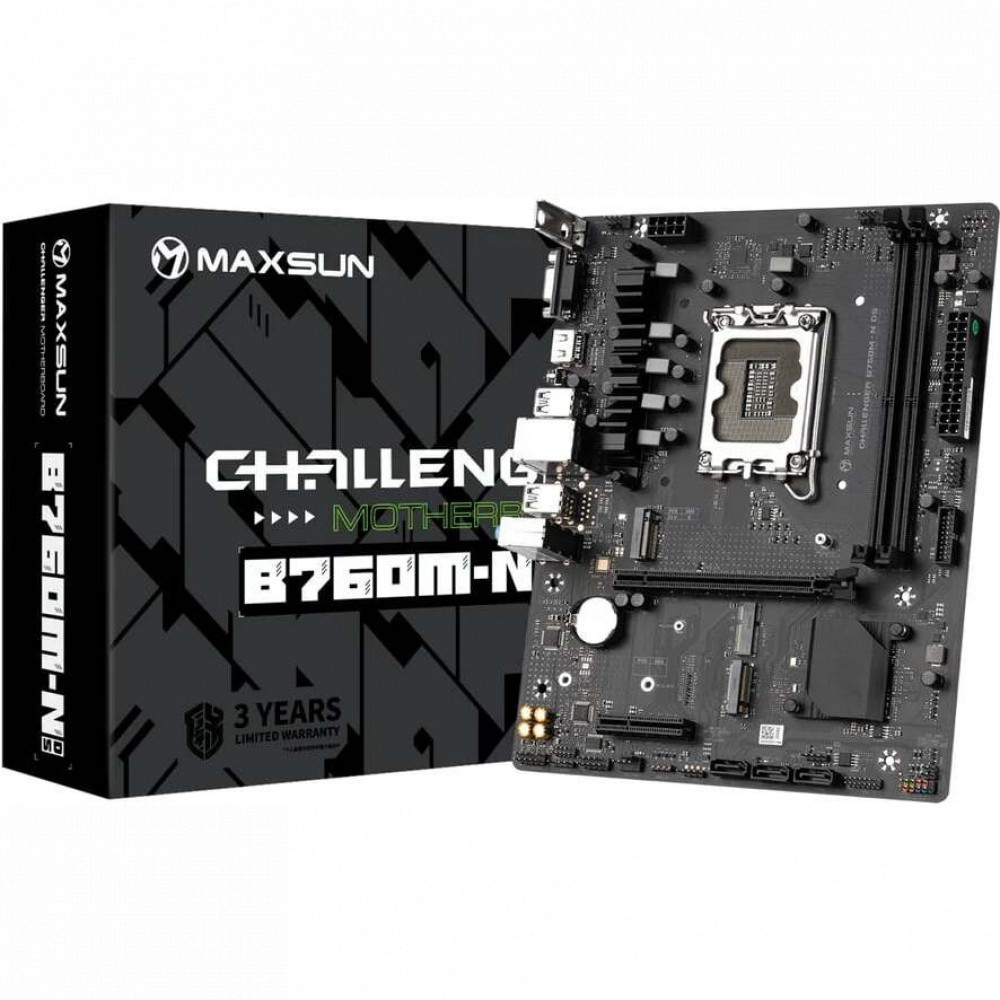 Материнская плата Maxsun MS-Challenger B760M-N D5 V2 Micro-ATX, LGA 1700 — фото товара