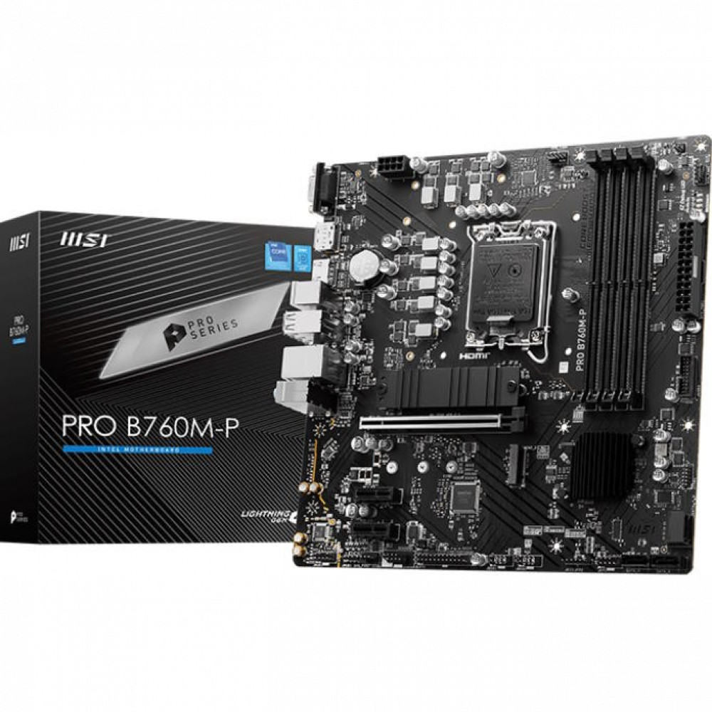 Материнская плата MSI PRO B760M-P Micro-ATX, LGA 1700 - миниатюра 5