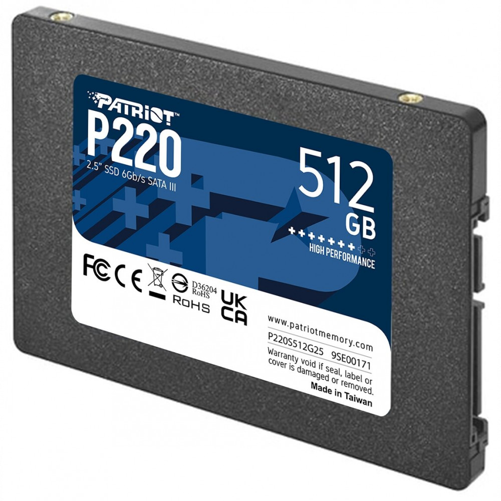 Жесткий диск Patriot P220 P220S512G25 SSD (твердотельные), 512 ГБ, 2.5 дюйма, SATA - миниатюра 2