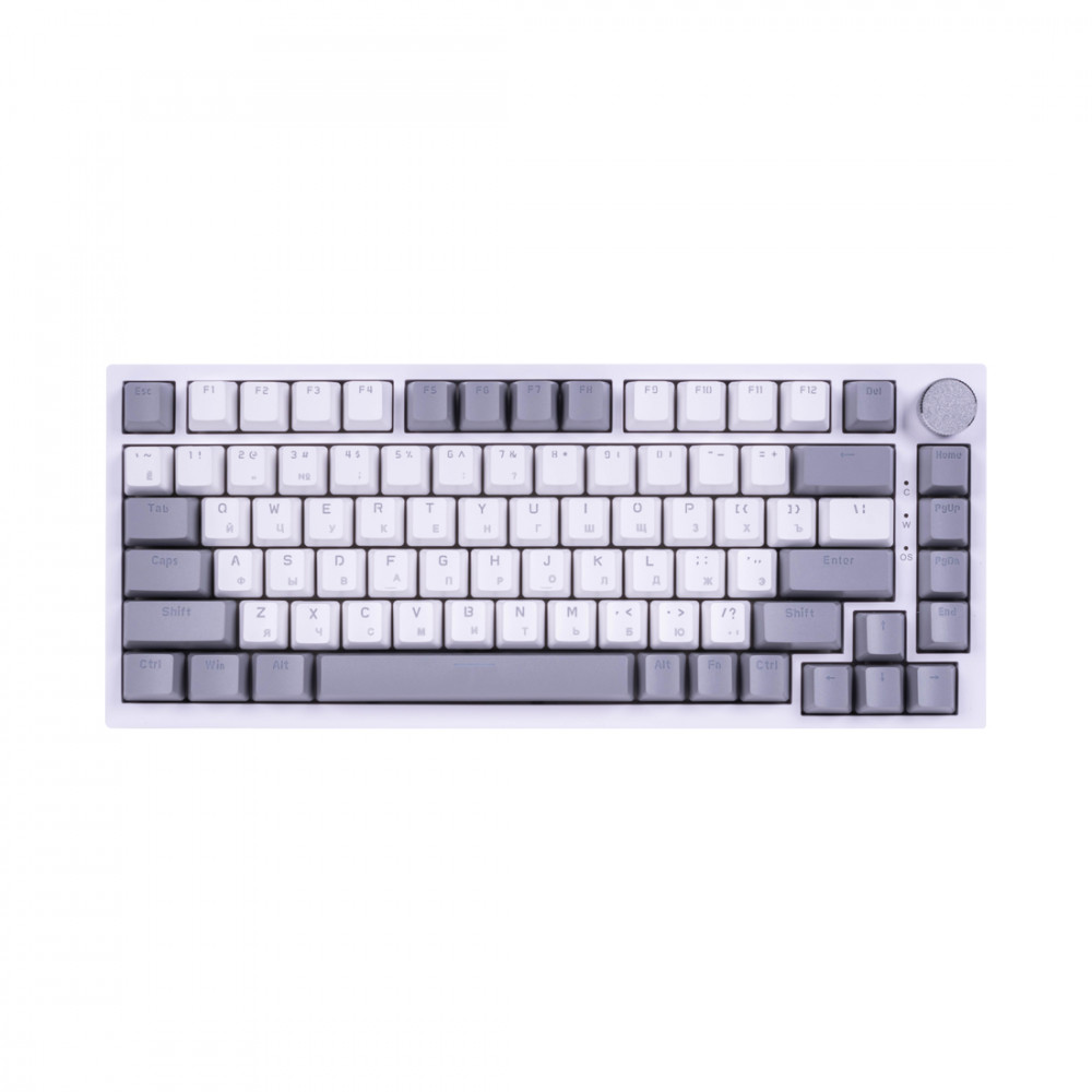 Клавиатура Ajazz AK820 AK820 RED SWITCH WHITE BACKLIT (GRAY-WHITE) Проводная, USB — фото товара
