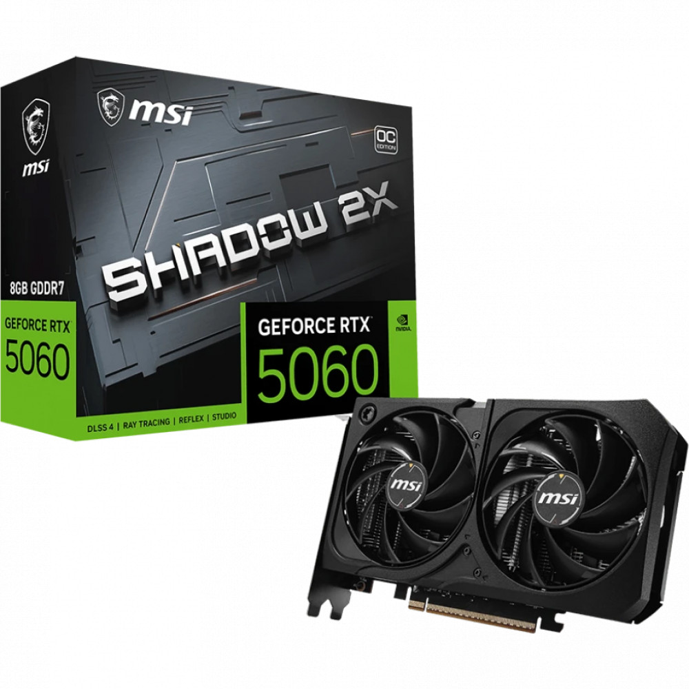 Видеокарта MSI GeForce RTX 5060 SHADOW 2X OC 8Gb RTX 5060 8G SHADOW 2X OC MAX 8 ГБ - миниатюра 5