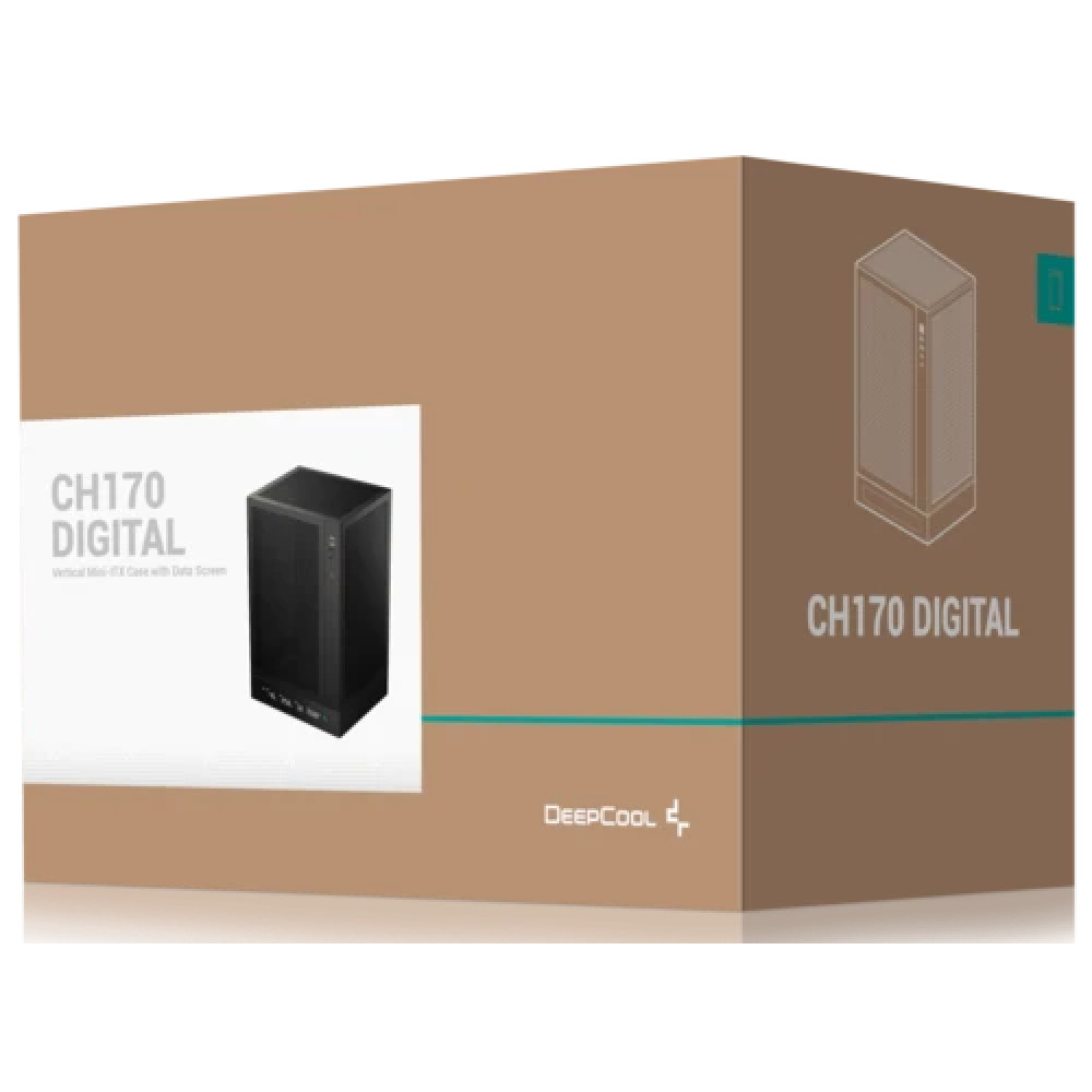 Корпус Deepcool CH170 Digital черный R-CH170-BKNPI0D-G-1 Mini-Tower - миниатюра 5
