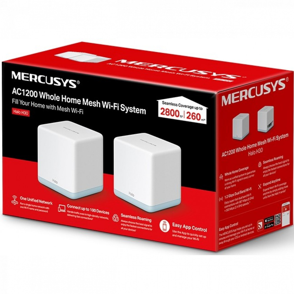 Маршрутизатор для дома Mercusys Halo H30 (2-pack) Halo H30(2-pack) - миниатюра 3