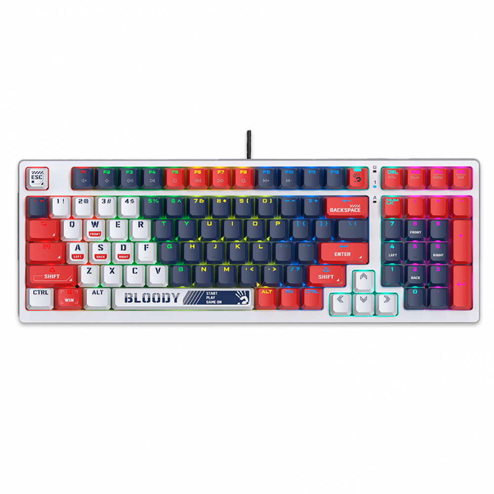 Клавиатура A4Tech S98-Navy Проводная, USB - миниатюра 2