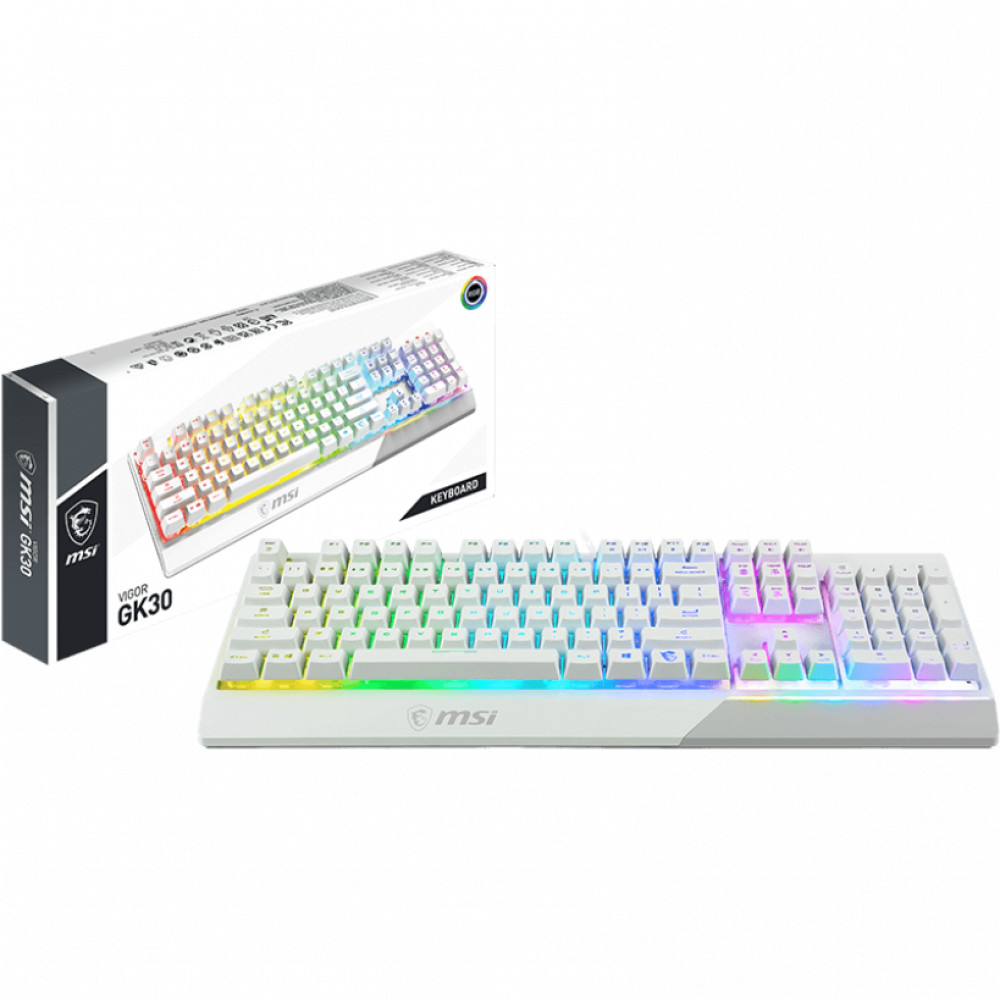 Клавиатура MSI Vigor GK30 WHITE RU Проводная, USB - миниатюра 4