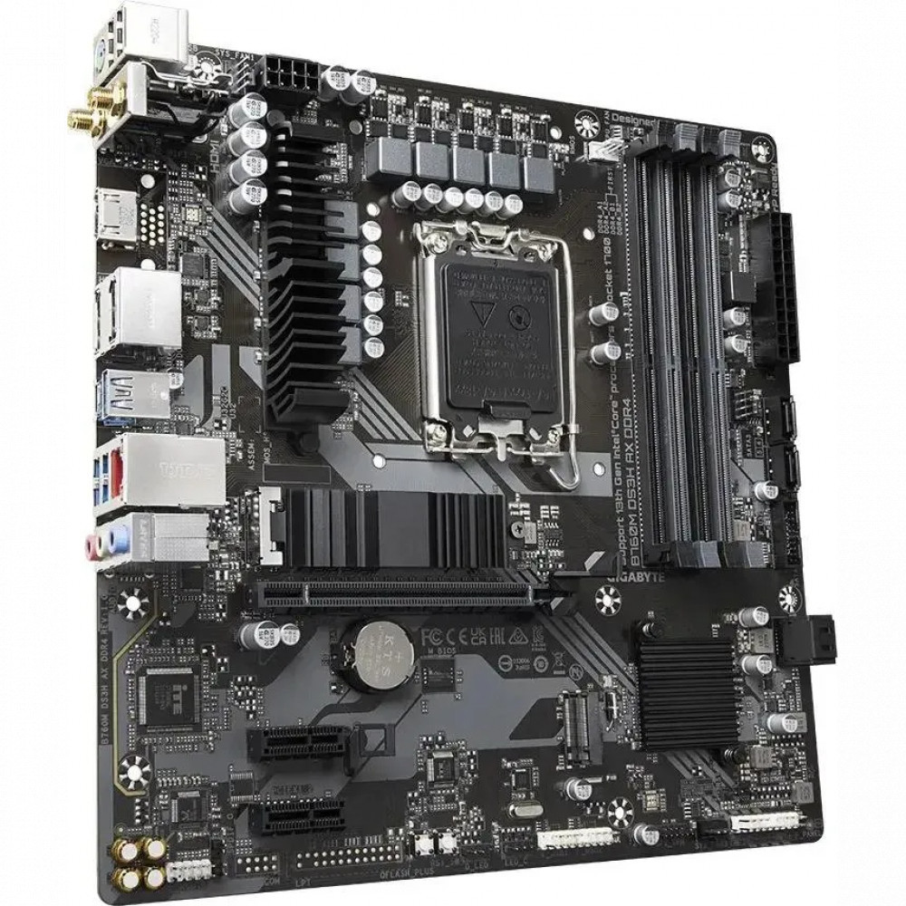 Материнская плата Gigabyte B760M DS3H AX DDR4 B760M DS3H AX DDR4 (REV 1.3) Mini-ATX, LGA 1700 - миниатюра 3