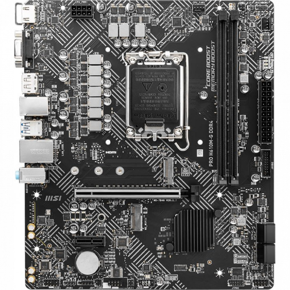 Материнская плата MSI PRO H610M-G DDR4 Micro-ATX, LGA 1700 - миниатюра 2