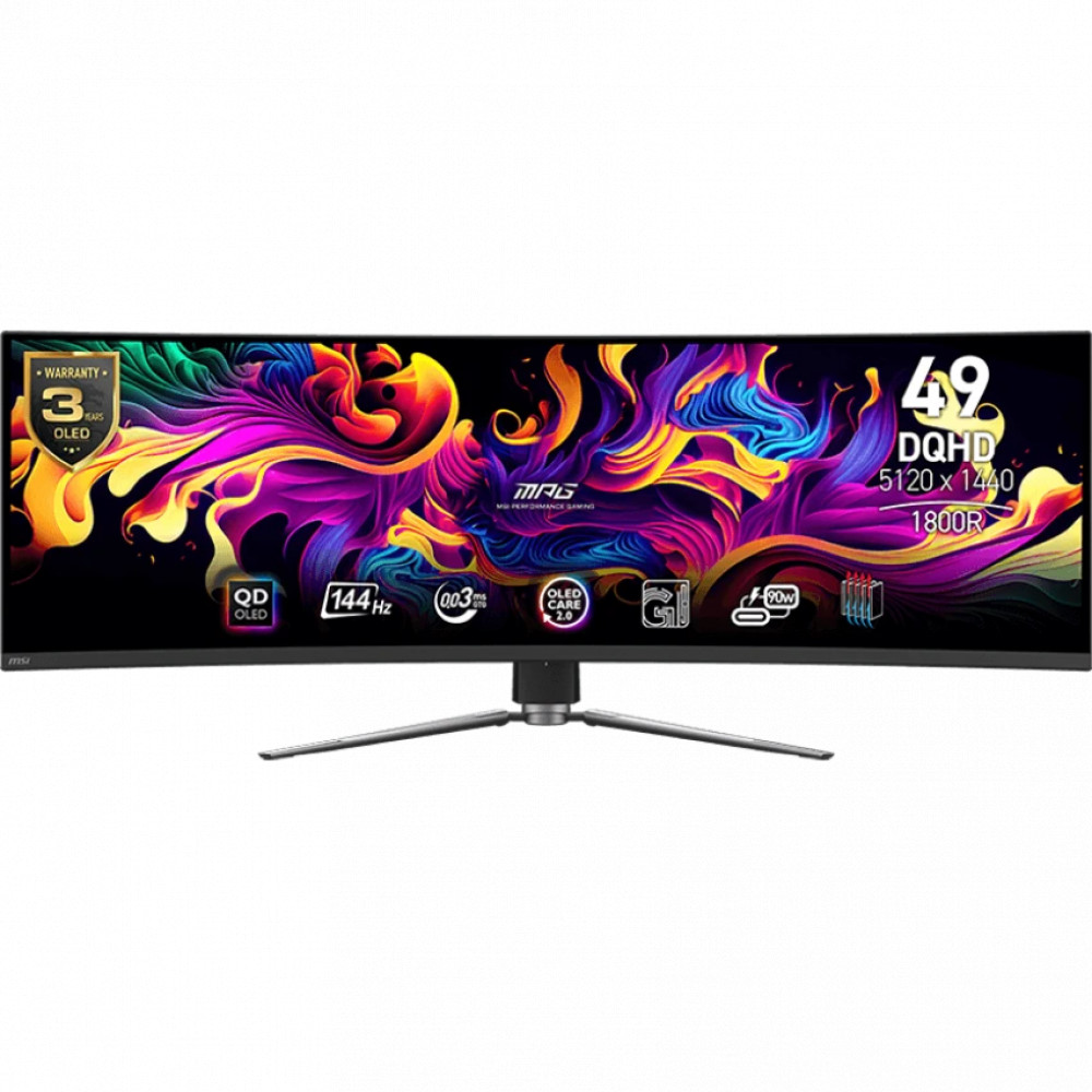 Монитор MSI MPG 491CQPX 9S6-3FA84T-022 49 ", QD-OLED, Dual Quad HD 5120x1440 (32:9), 240 Гц — фото товара