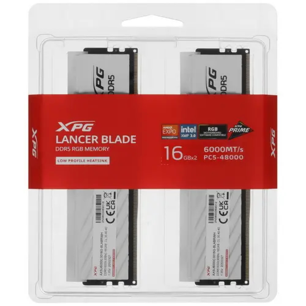 ОЗУ ADATA XPG Lancer Blade Gaming AX5U6000C3016G-DTLABRWH DIMM, DDR5, 32 Гб (2 х 16 Гб), 6000 МГц - миниатюра 3