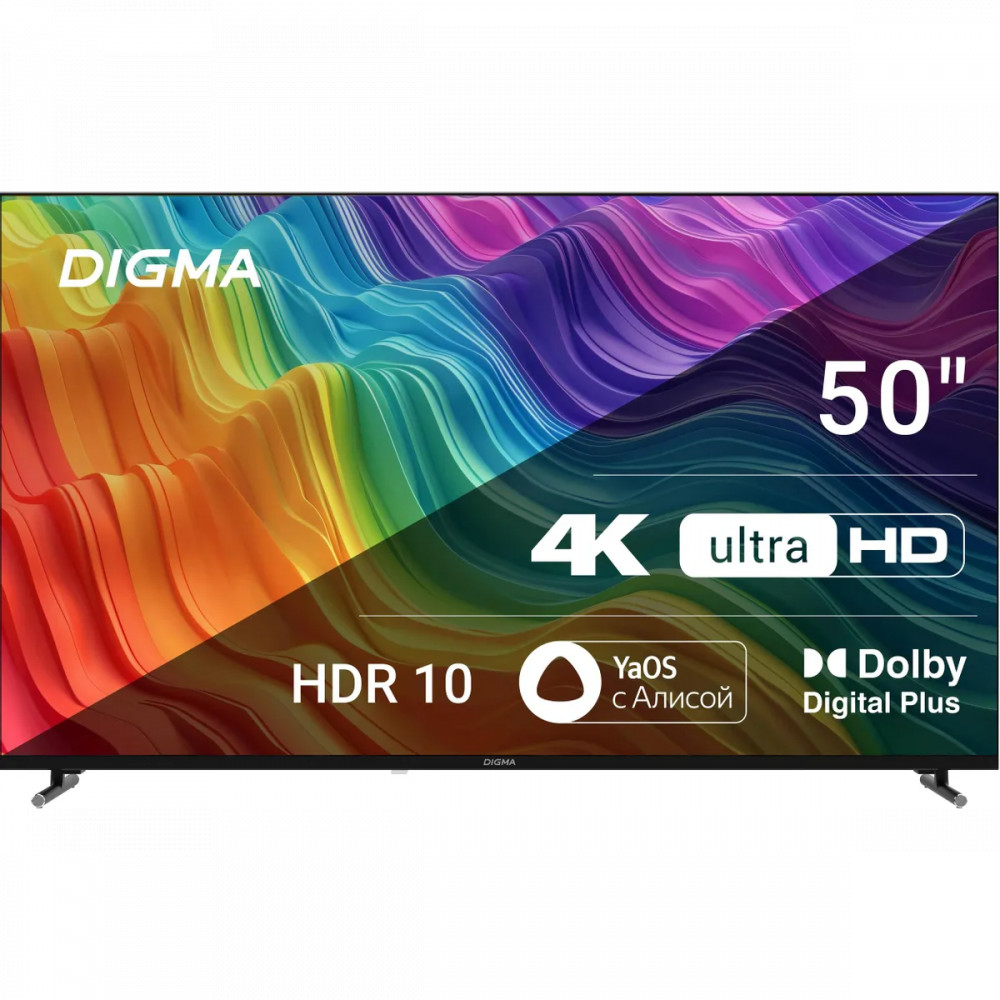Телевизор Digma LED50UBB33 DM-LED50UBB33 50 ", Smart TV, Черный — фото товара