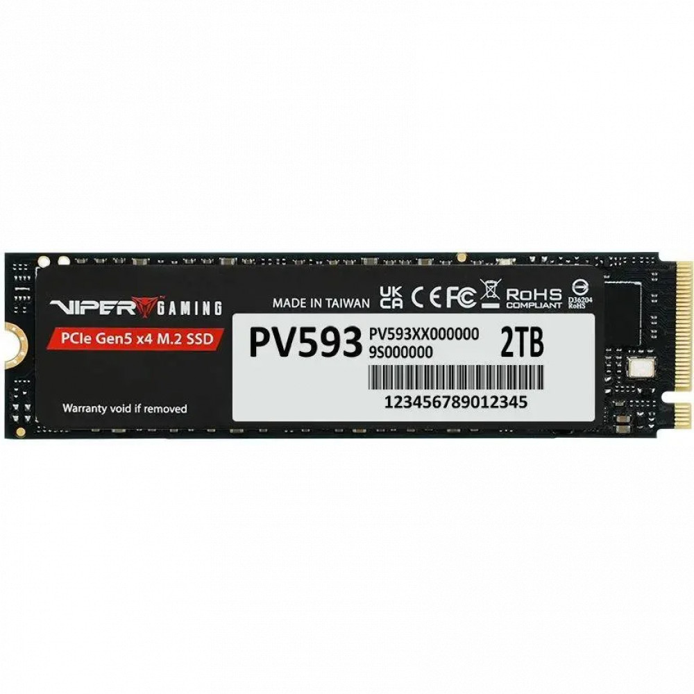 Жесткий диск Patriot Viper VP593 PV593P2TBM28H SSD (твердотельные), 2 ТБ, M.2, PCIe — фото товара