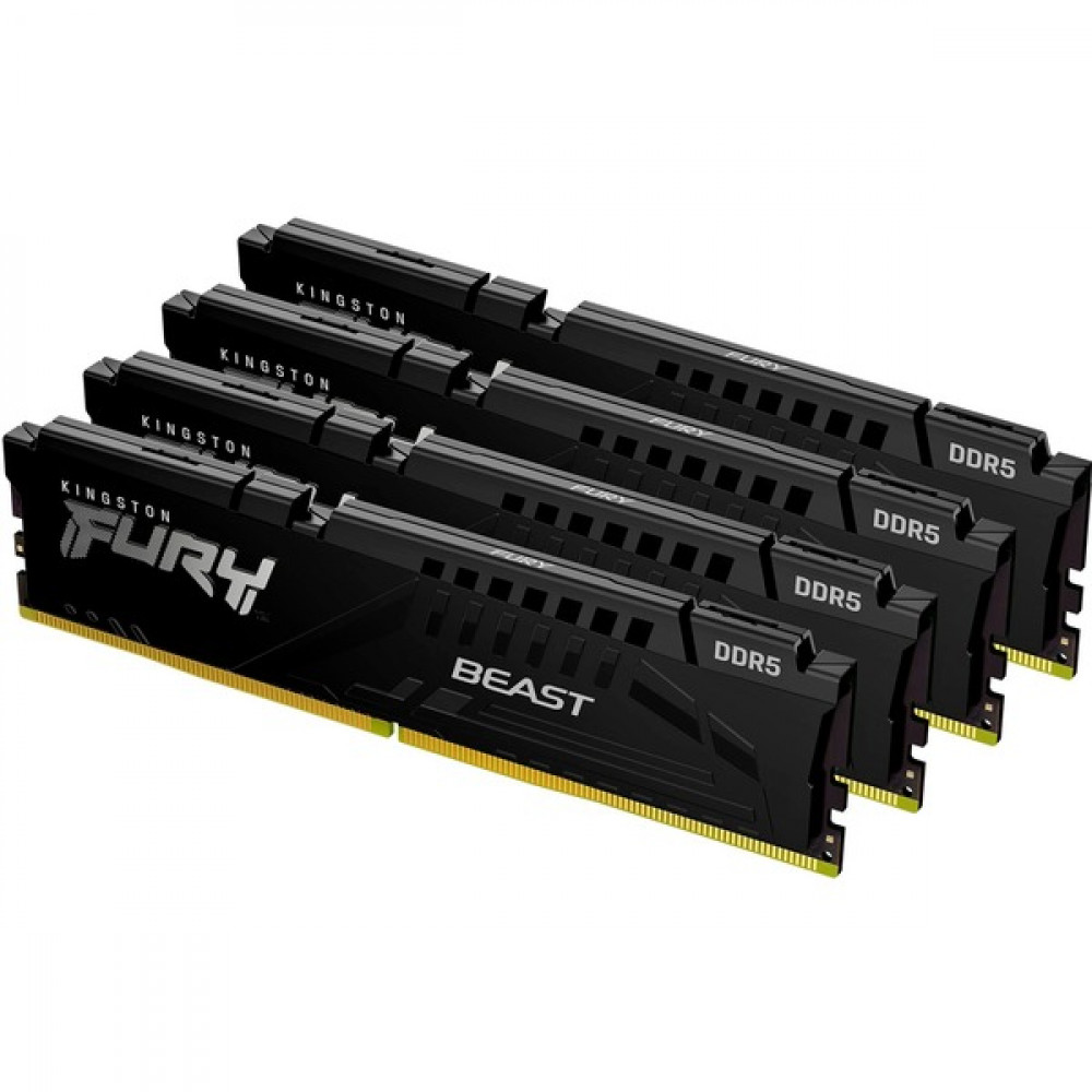 ОЗУ Kingston FURY Beast Black KF552C40BBK4-128 DIMM, DDR5, 128 Гб (4 х 32 Гб), 5200 МГц — фото товара