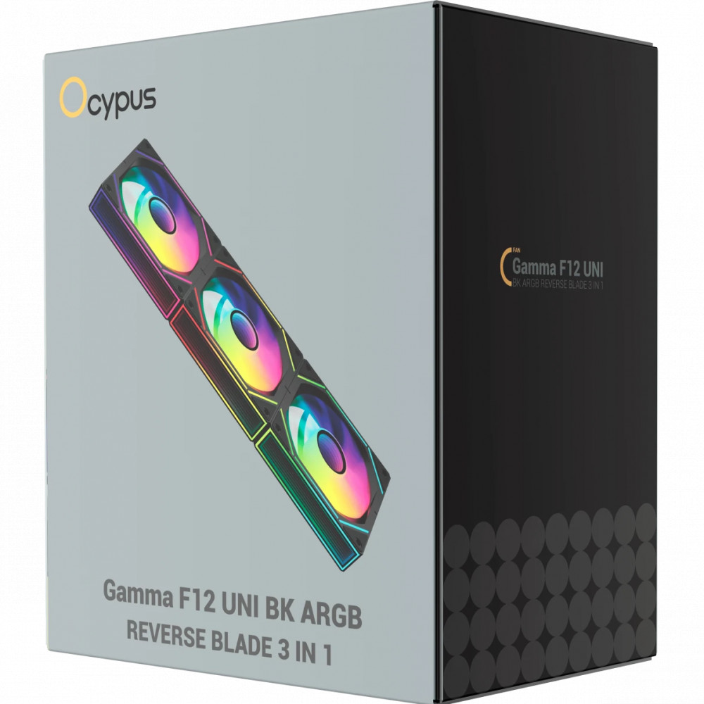 Система охлаждения Ocypus Gamma F12 UNI BK ARGB REVERSE BLADE 3-IN-1 Gamma-F12-BK3AM01U-GL Для системного блока - миниатюра 5