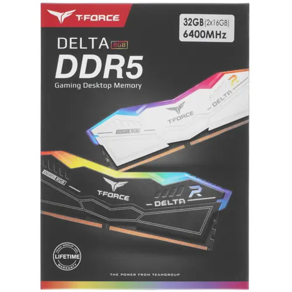 ОЗУ T-FORCE DELTA RGB(BK) FF3D532G6400HC40BDC01 DIMM, DDR5, 32 Гб (2 х 16 Гб), 6400 МГц - миниатюра 3