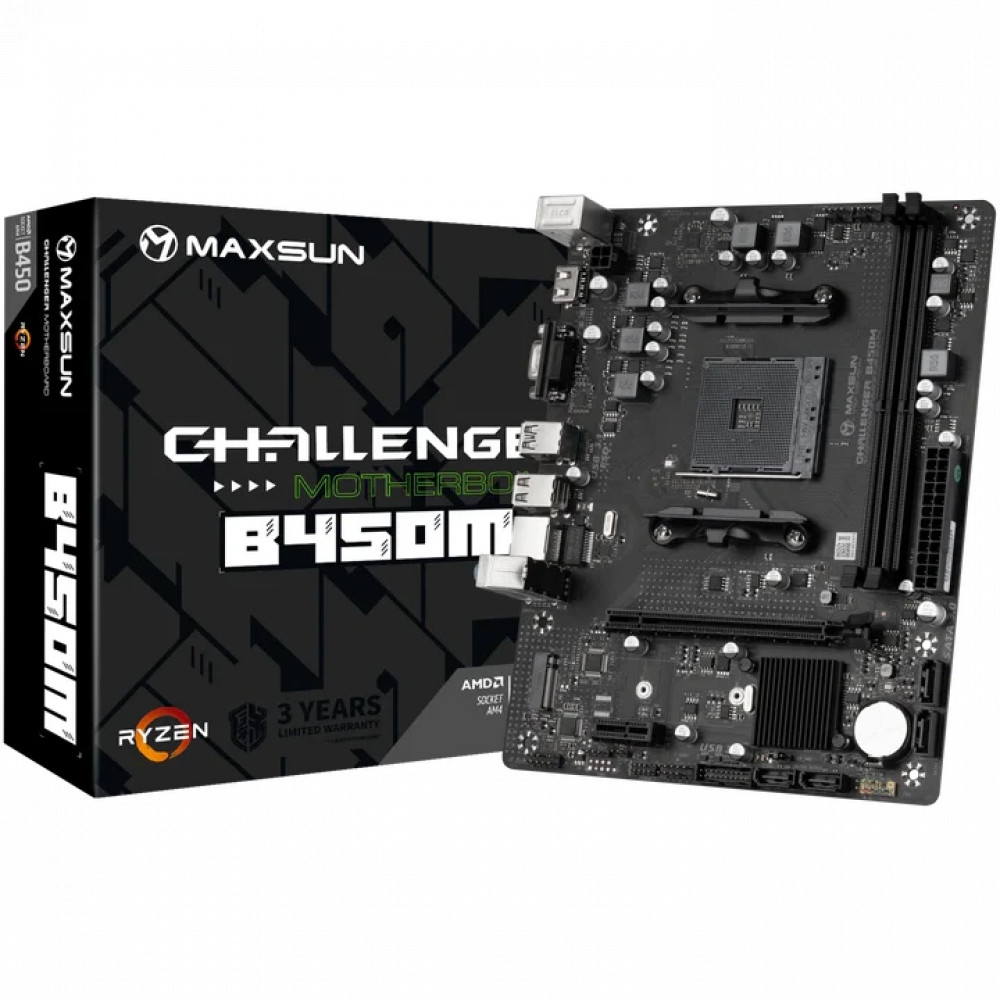 Материнская плата Maxsun Challenger B450M MS-Challenger B450M Micro-ATX, AMD AM4 - миниатюра 5
