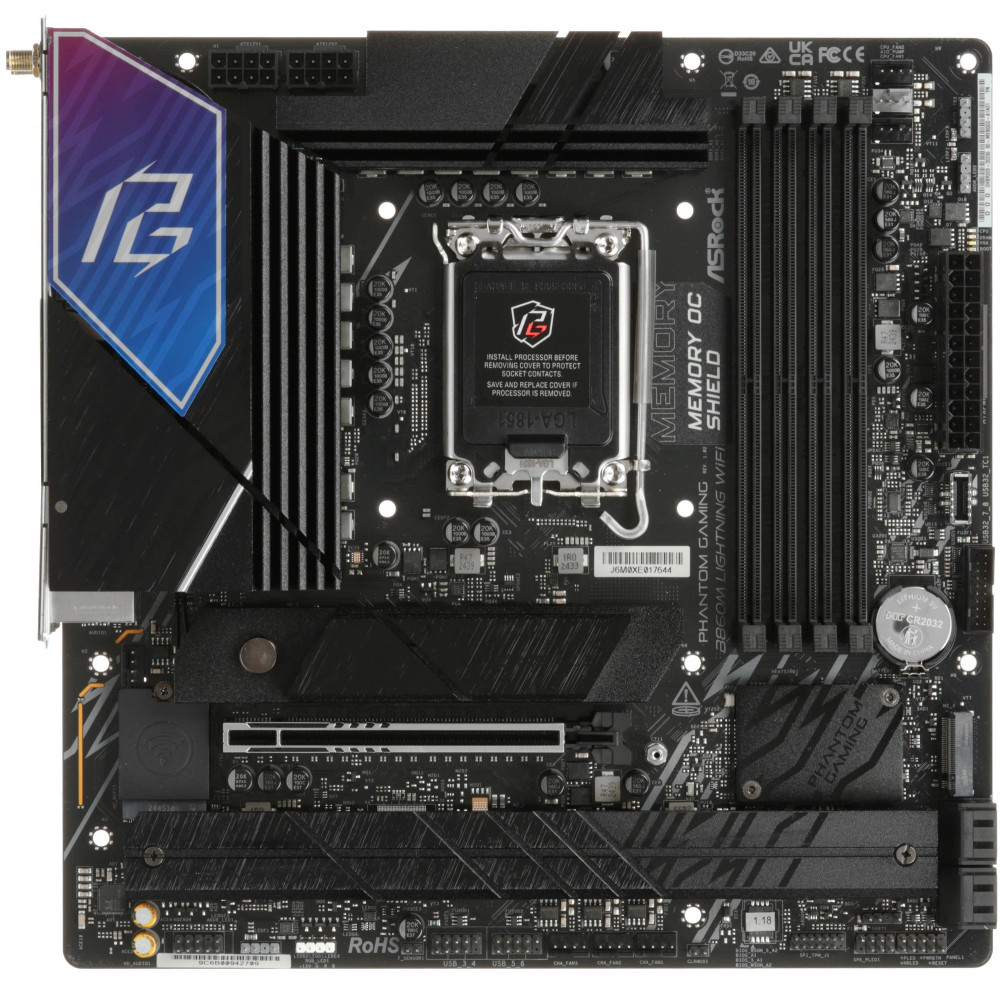 Материнская плата ASRock B860M Lightning WiFi Micro-ATX, LGA 1851 — фото товара