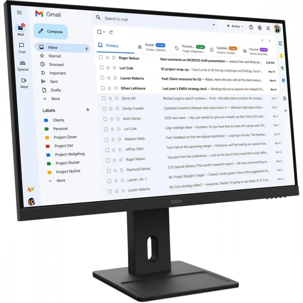 Монитор Lenovo ThinkVision E27-40 64BCMAT4EU 27 ", IPS, Full HD 1920x1080 (16:9), 100 Гц - миниатюра 2